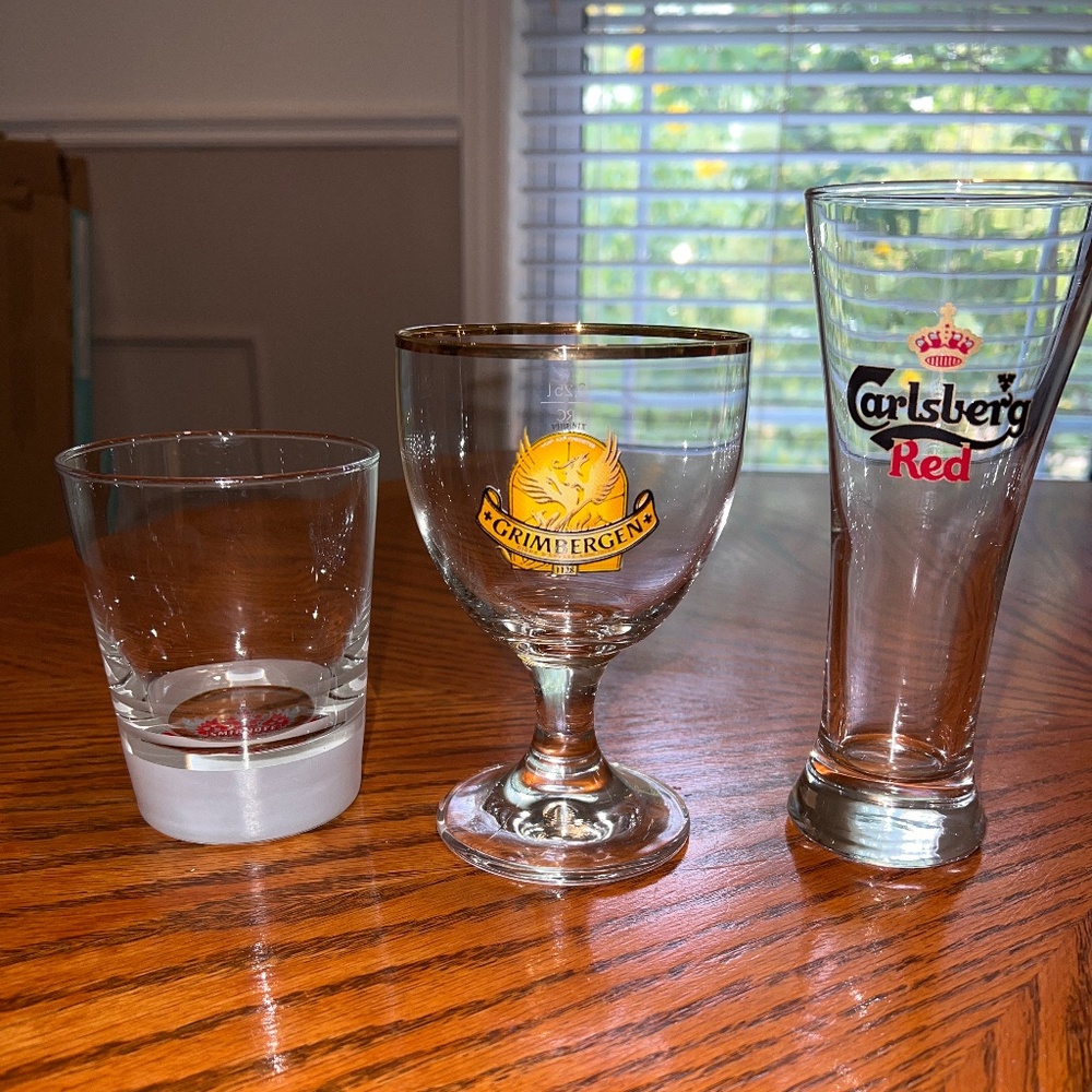 Beer and Vodka Glasses - EUC